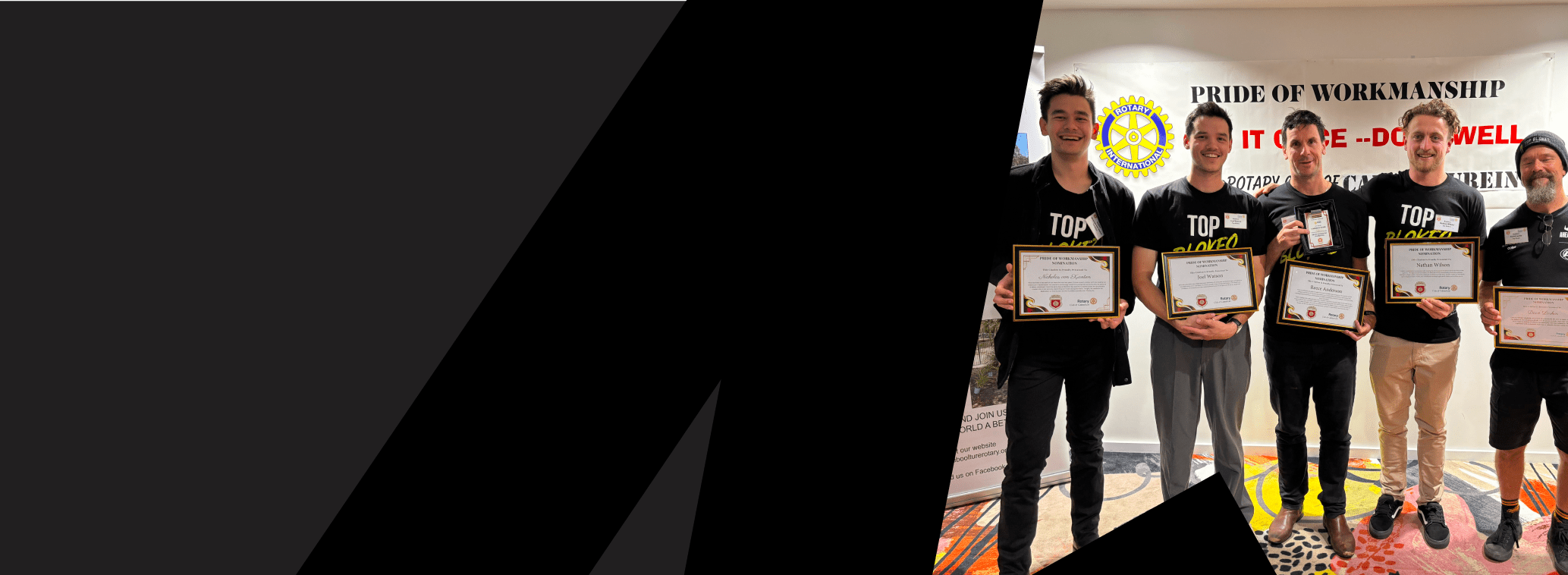 Top Blokes team honoured for pride in workmanship