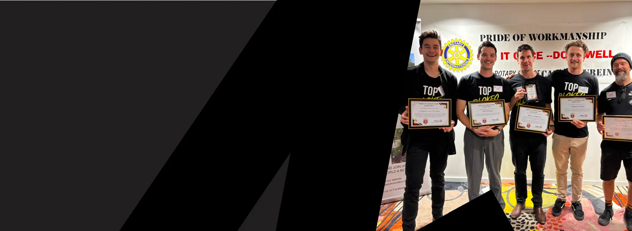 Top Blokes team honoured for pride in workmanship